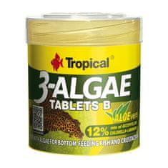 TROPICAL 3-Algae Tablets B 50ml/36g 200ks tabletové krmivo s řasami pro sladkovodní a mořské ryby