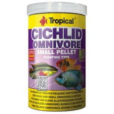 TROPICAL Cichlid Omnivore Small Pellet 1000ml/360g mnohosložkové krmivo krmivo pro mladé a menších druhů všežravých cichlid
