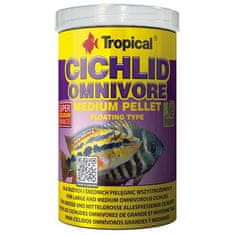 TROPICAL Cichlid Omnivore Medium Pellet 1000ml/360g mnohosložkové krmivo pro středních a velkých druhů všežravých cichlid