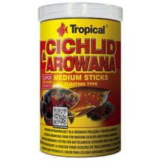 TROPICAL Cichlid&Arowana Medium Sticks 1000ml/360g krmivo ve formě tyčinek pro střední cichlidy a mladé Arowany