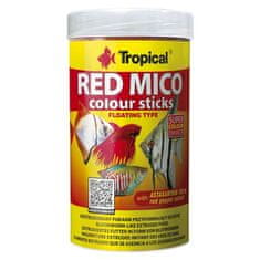 TROPICAL Red Mico Colour Sticks 250ml/80g krmivo pro masožravé a všežravé ryby