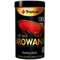 TROPICAL Arowana XXL 1000ml/320g měkké krmivo ve formě plovoucích tyčinek pro dospělé arowany