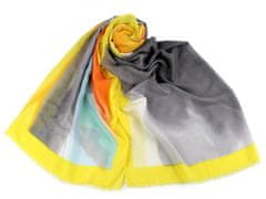 Kraftika 1ks žlutá letní šátek / šála 80x180 cm, vzorované šály
