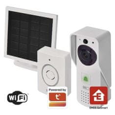 Emos GoSmart Domovní bezdrátový videozvonek H4030 IP-09D se solárním panelem, bílý 3010040300
