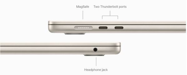 exkluzívny notebook Apple MacBook Air 15 M2 2023 15,3 palce Apple M2 Apple M2 GPU TrueTone SSD GPU X hodín batéria Magic Keyboard klávesnica