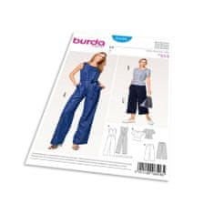 Burda Střih Burda 6516 - Overal a kalhoty se širokými nohavicemi, top peplum