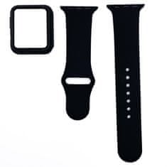 BStrap Silicone řemínek s pouzdrem na Apple Watch 42mm, black