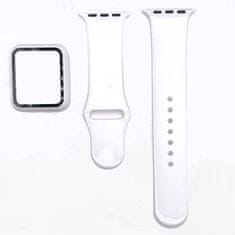 BStrap Silicone řemínek s pouzdrem na Apple Watch 42mm, white