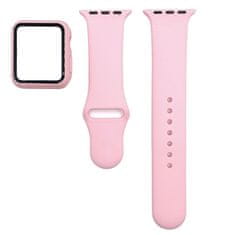 BStrap Silicone řemínek s pouzdrem na Apple Watch 38mm, pink