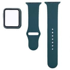 BStrap Silicone řemínek s pouzdrem na Apple Watch 40mm, dark green