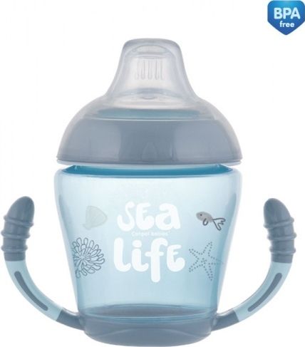 Canpol CANPOL 56/501 Nerozlévající se hrnek 230ml SEA LIFE šedá