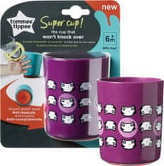 Tommee Tippee Tommee Tippee Tommee Tippee Stabilní hrnek Super Cup 190 ml 6m+ Kočička , fialový