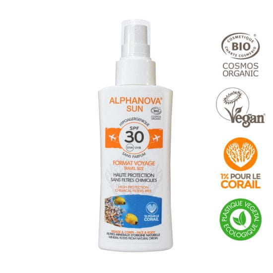 Alphanova Opalovací krém ve spreji cest. SPF 30, 90 g BIO