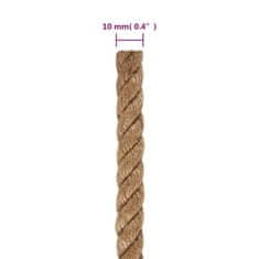 Vidaxl Jutové lano 50 m dlouhé 10 mm silné