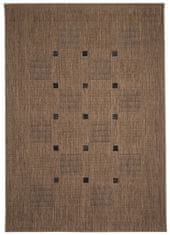Devos Kusový koberec FLOORLUX Coffee/Black 20079 – na ven i na doma 80x150