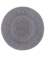 NORTHRUGS Kusový koberec Twin-Wendeteppiche 105476 Night Silver kruh – na ven i na doma 140x140 (průměr) kruh