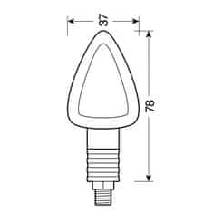 LAMPA Blinkry moto FOCAL černé 2ks