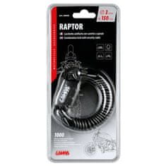 LAMPA Zámek RAPTOR kombinovaný se spirálovým kabelem 150cm