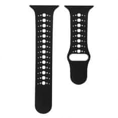 BStrap Silicone Sport řemínek na Apple Watch 38/40/41mm, Black White