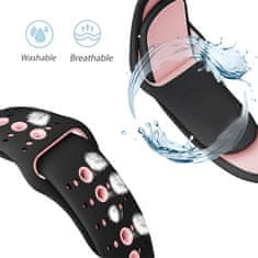 BStrap Silicone Sport řemínek na Apple Watch 42/44/45mm, Black Pink