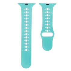 BStrap Silicone Sport řemínek na Apple Watch 42/44/45mm, Teal White