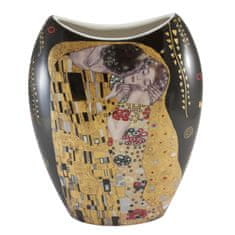 Home Elements  Porcelánová váza 20 cm, Klimt, Polibek tmavý