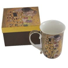 Home Elements  Porcelánový hrnek 400 ml, Klimt, Polibek zlatý