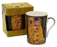 Home Elements  Porcelánový hrnek 300 ml, Klimt, Polibek černý