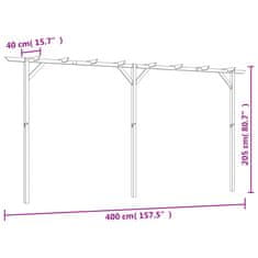 Petromila Zahradní pergola 410 x 40 x 203 cm dřevo