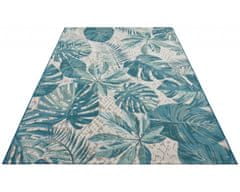 Hanse Home Kusový koberec Flair 105618 Tropical Leaves Turqouise – na ven i na doma 80x165