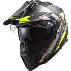 LS2 EXPLORER CARBON EXTEND adventure helma matná Hi-Vis-žlutá vel.XXL