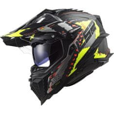 LS2 MX701 EXPLORER CARBON EXTEND adventure helma matná-Hi-Vis-žlutá vel.XXL