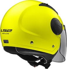 LS2 AIRFLOW skútr jet helma matná Hi-Vis-žlutá