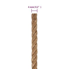 Greatstore Jutové lano 50 m dlouhé 4 mm silné