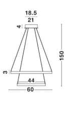 Nova Luce LED svítidlo Leon 4980 lm zlatá