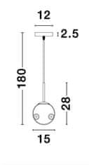 Nova Luce LED Lustr Spada 9426753 chrom,zlatá