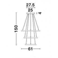 Nova Luce LED svítidlo Leon 4980 lm zlatá