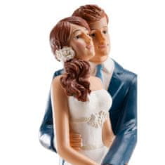 Dekora Svatební figurka na dort 18cm něžné objetí 