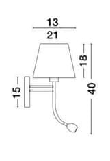 Nova Luce Elegantní nástěnná lampa Valencia s LED diodou na flexibilním rameni bílá