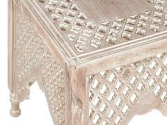 Beliani Odkládací stolek z mangového dřeva světlý KADMA