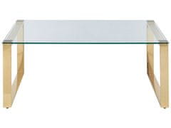 Beliani Konferenční stolek se skleněnou deskou zlatý TILON