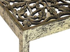 Beliani Odkládací stolek z mangového dřeva zlatý/ černý PALASI