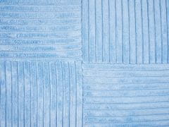 Beliani Sada 2 manšestrových polštářů 43 x 43 cm modré MILLET