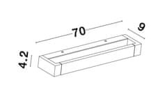 Nova Luce Elegantní otočné světlo Line nejen do kuchyně 901 lm bílá,hliník