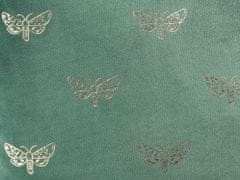 Beliani Sada 2 sametových polštářů 45 x 45 cm zelené YUZURI