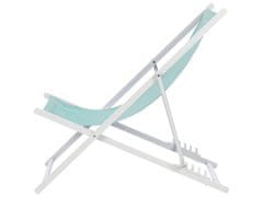 Beliani Skládací plážová židle tyrkysová/bílá LOCRI II