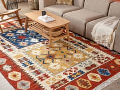 Beliani Vlněný kelimový koberec 200 x 300 cm vícebarevný VOSKEHAT