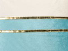 Beliani Sada 2 sametových dekorativních polštářů 45 x 45 cm modré/béžové ALLIUM