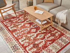 Beliani Vlněný kelimový koberec 160 x 230 cm vícebarevný VOSKEVAZ