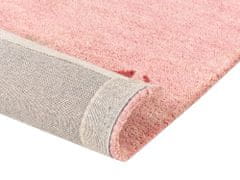 Beliani Vlněný koberec 80 x 150 cm růžový YALAFI